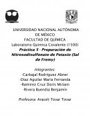 Práctica 5 - Preparación de Nitrosodisulfonato de Potasio (Sal de Fremy)
