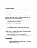 Protocolo de seguridad dentro del laboratorio