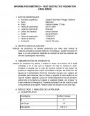 INFORME PSICOMETRICO – TEST GESTÁLTICO VISOMOTOR PARA NIÑOS