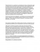 Guión sobre la escuela segun Pierre Bourdieu