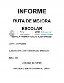 RUTA DE MEJORA ESCOLAR