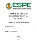 ANALISIS DEL PIB DE LA CONSTRUCCION EN EL ECUADOR
