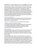 Administración y sociedad: ambiente externo, responsabilidad social y ética