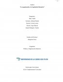Análisis “La organización y la Legislación Educativa”