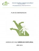 PLAN DE EMERGENCIA. AGENCIA DE VIAJE GREEN GO COSTA RICA