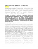 Discusión de química. Práctica 7