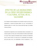 Efecto de las migraciones en El Salvador