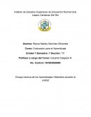 Ensayo acerca de los Aprendizajes Obtenidos durante la unidad