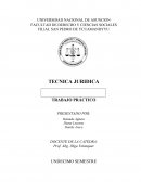 TECNICA JURIDICA. TRABAJO PRÁCTICO