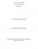 TALLER EL PRINCIPITO LECTURA CRÍTICA GRADO 7-A