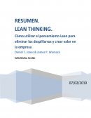 Resumen. Lean Thinking
