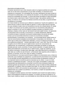 Reseña reconstructiva “Del conocimiento como factor de producción”. Página 1