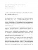 Ensayo "Filosofia del derecho y transformacion social"