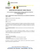 ACTA DE AUDIENCIA DE CIERRE DEL PROCESO, APERTURA Y REGISTRO DE PROPUESTAS