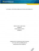 Actividad. Conceptos generales investigación formativa