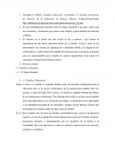 Resumen de "Famlia y educacion"