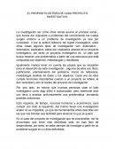 El propósito detrás de un proyecto investigador