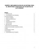 DISEÑO E IMPLEMENTACION DE UN SISTEMA PARA EL MONITOREO CONSTANTE DE PACIENTES DE ALTO RIESGO