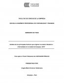 Análisis de los principales factores que originan la evasión tributaria e informalidad en la ciudad de Arequipa- 2018