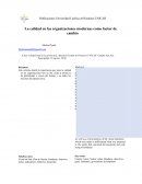 La calidad en las organizaciones modernas como factor de cambio