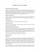 Importancia de la escritura. Resumen de: “La luz es como el agua”
