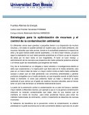 Estrategias para la optimizacion de recursos y el control de la contaminacion ambiental