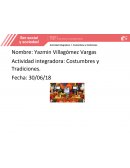 Actividad integradora: Costumbres y Tradiciones