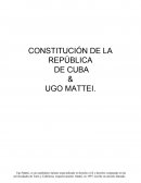 CONSTITUCIÓN DE LA REPÚBLICA DE CUBA & UGO MATTEI.