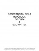 CONSTITUCIÓN DE LA REPÚBLICA DE CUBA & UGO MATTEI.