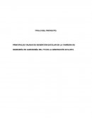 PRINCIPALES CAUSAS DE DESERCIÓN ESCOLAR EN LA CARRERA DE INGENIERÍA EN AGRONOMÍA DEL ITH EN LA GENERACIÓN 2014-2018