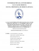 La falta de información especializada en el uso de fármacos asociado a la automedicación en los estudiantes de quinto ciclo de la Escuela de Medicina Humana de la Universidad Privada Antenor Orrego