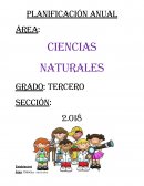 Planificación anual de ciencias naturales de tercer grado
