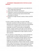 Actividades: trabajamos con el texto de la clase anterior