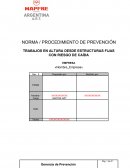 PROCEDIMIENTO DE TRABAJO EN ALTURA