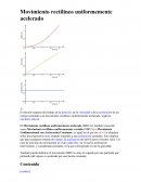 Movimiento rectilíneo uniformemente acelerado
