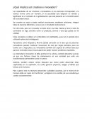 ¿Qué implica ser creativo e innovador?