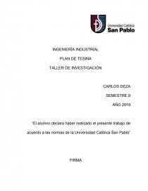 Lean en PYMES panaderas. Página 1