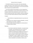 Definición Personal de Evaluación