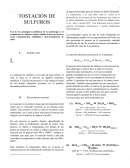 Tostacion de sulfuros