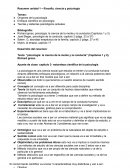 Resumen unidad 1 – filosofía, ciencia y psicología