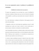 Posibilidad del conocimiento desde una perspectiva