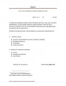 Acta de entrega de departamento