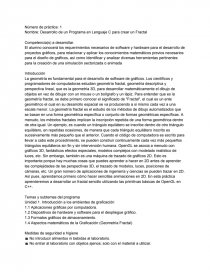 Practica de graficacion: Desarrollo de un Programa en Lenguaje C para crear un Fractal. Página 1