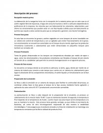Descripción del proceso: Recepción materia prima. Página 1