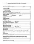 ENTREVISTA PSICOLÓGICA PARA NIÑOS Y ADOLESCENTES