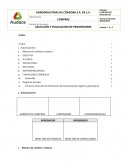 Procedimiento de evaluacion, seleccion y reevaluacion de proveedores