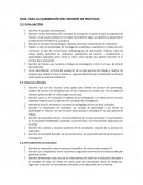 GUÍA PARA LA ELABORACIÓN DEL INFORME DE PRÁCTICAS