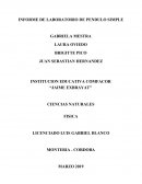 INFORME DE LABORATORIO DE PENDULO SIMPLE