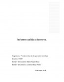 Informe salida a terreno