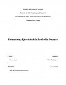 Formación y Ejercicio de la Profesión Docente